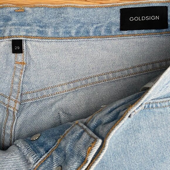 NEW Goldsign The‎ Low Slung 90s Straight Crop Jeans Nichols 29 - Picture 12 of 15
